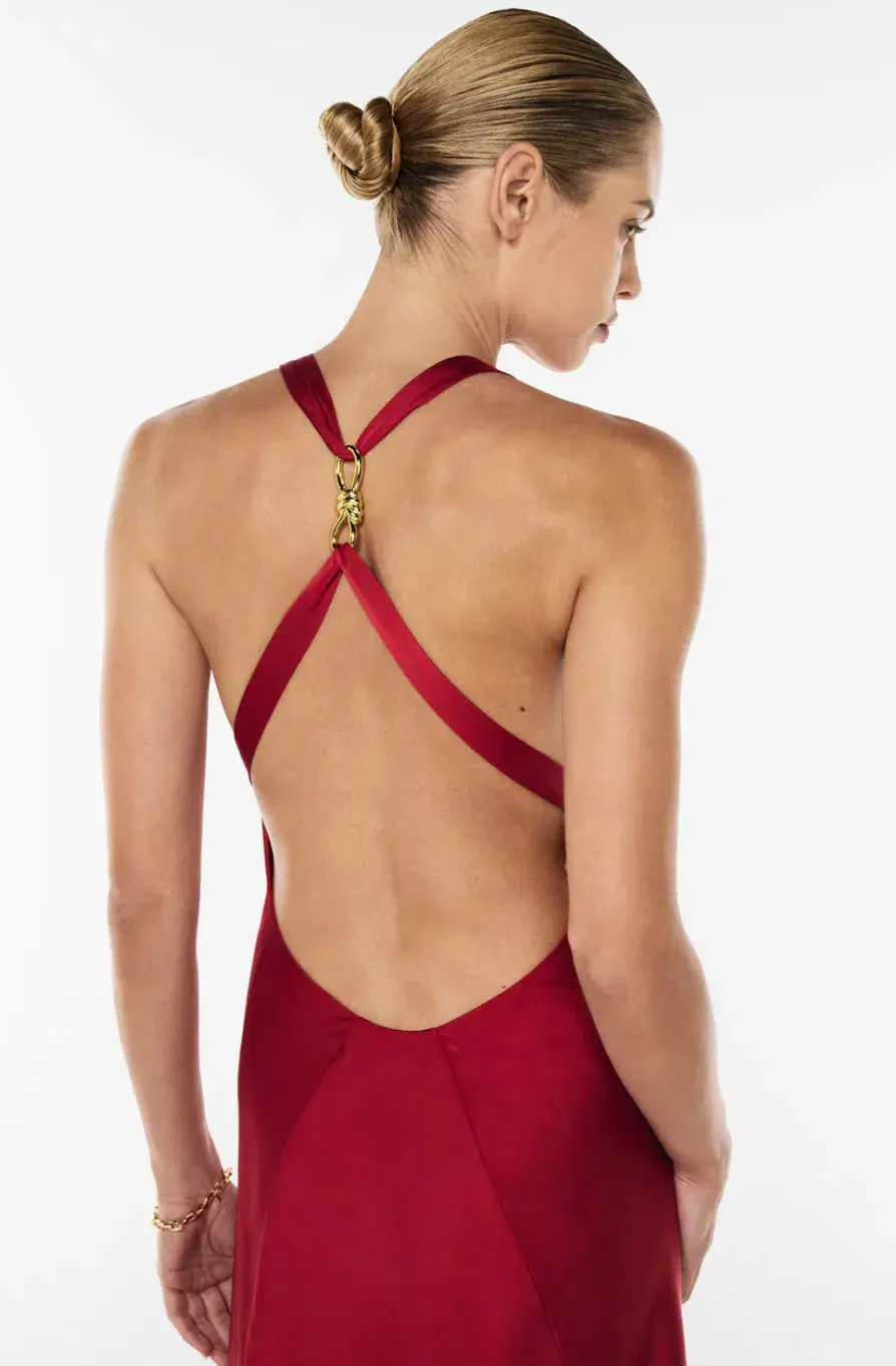 Manning Cartell CHARMED COWL SLIP DRESS in Red AU 8 - Image 9