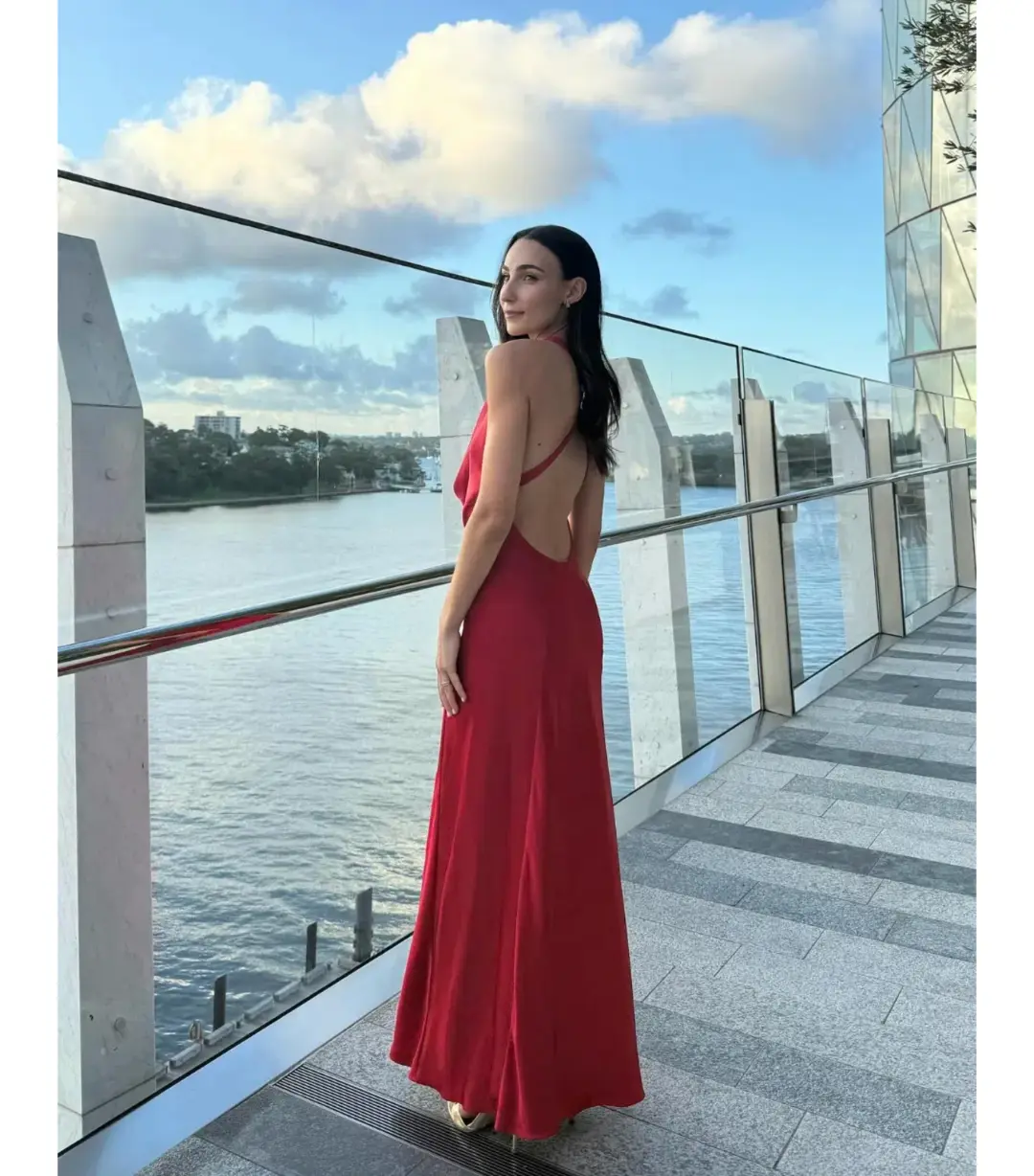 Manning Cartell Charmed Cowl Slip Dress in Red Size AU 12 for rent on The Volte - main image