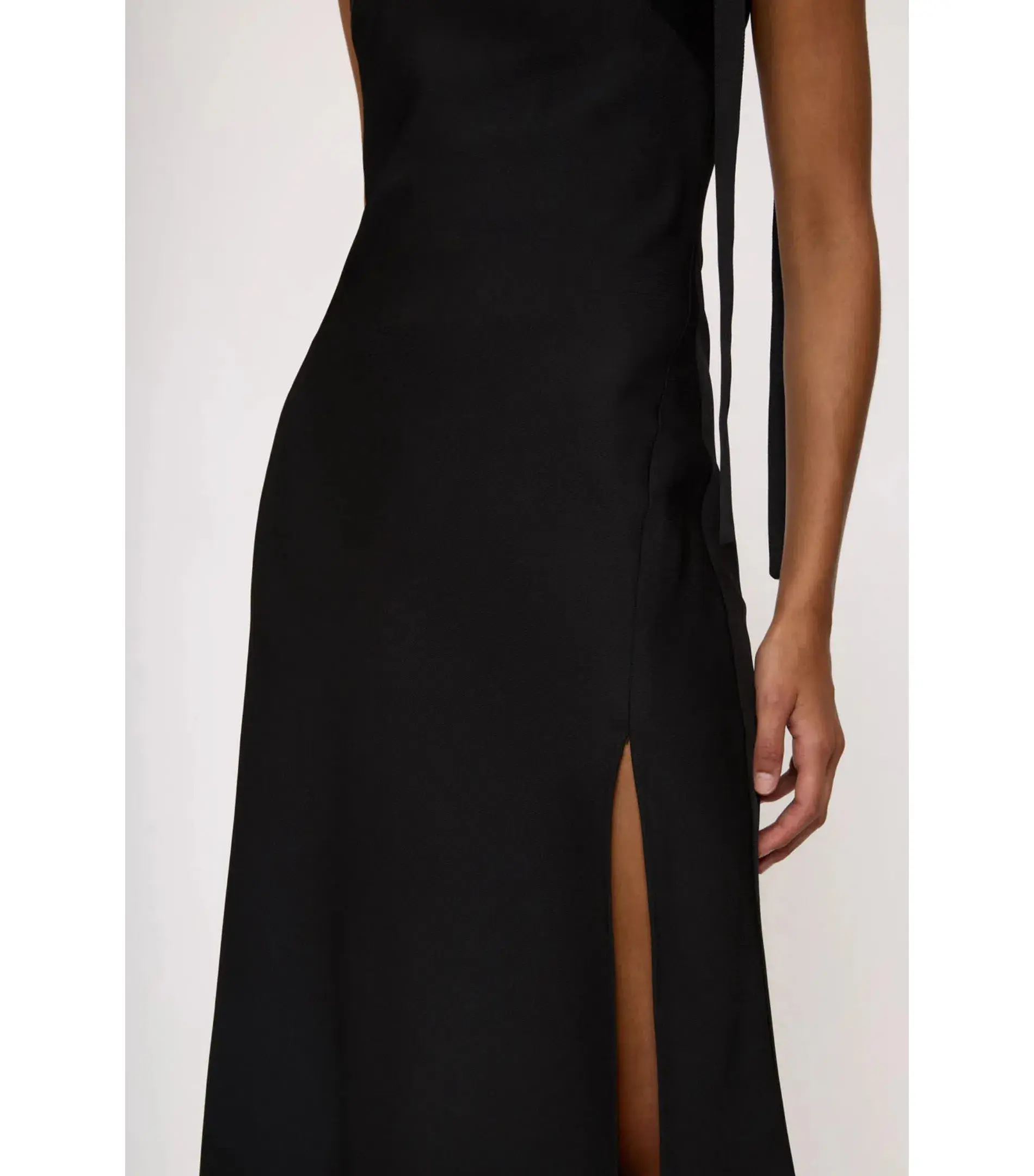 By Johnny Beverly Tie Shoulder Gown Black Size AU 6 - Image 3