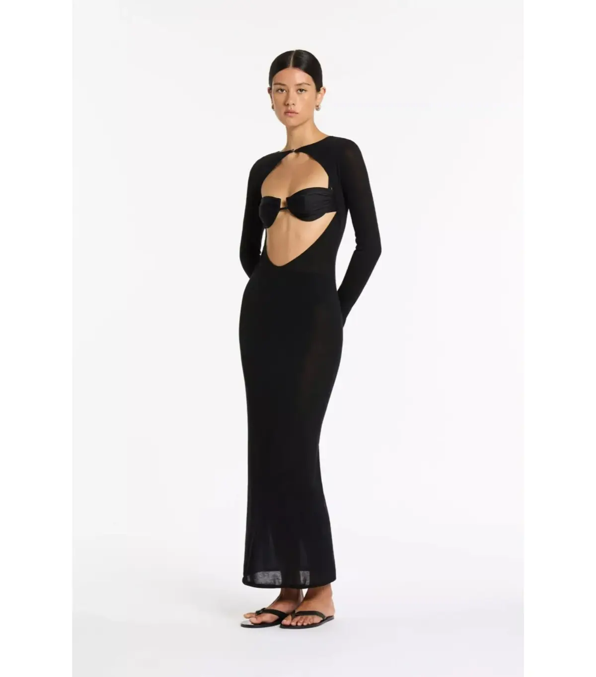 Sir The Label Eva Knit Dress Black Size 1 / AU 8 - Image 1