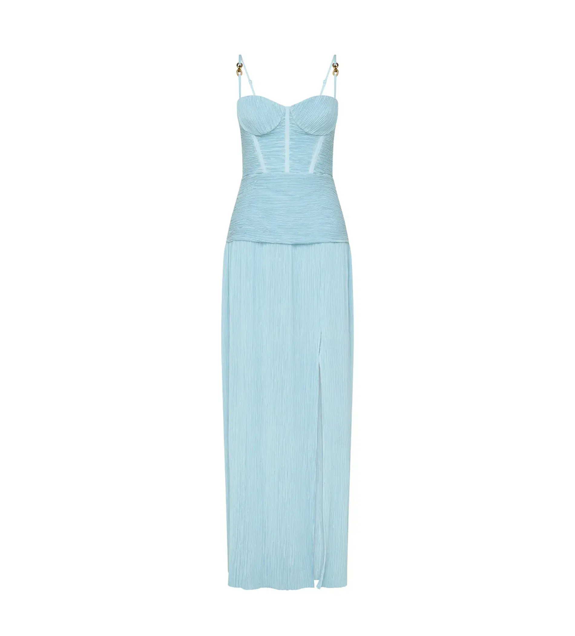 Manning Cartell Double Time Pleat Dress Acqua Spritz Size 8 - Image 4