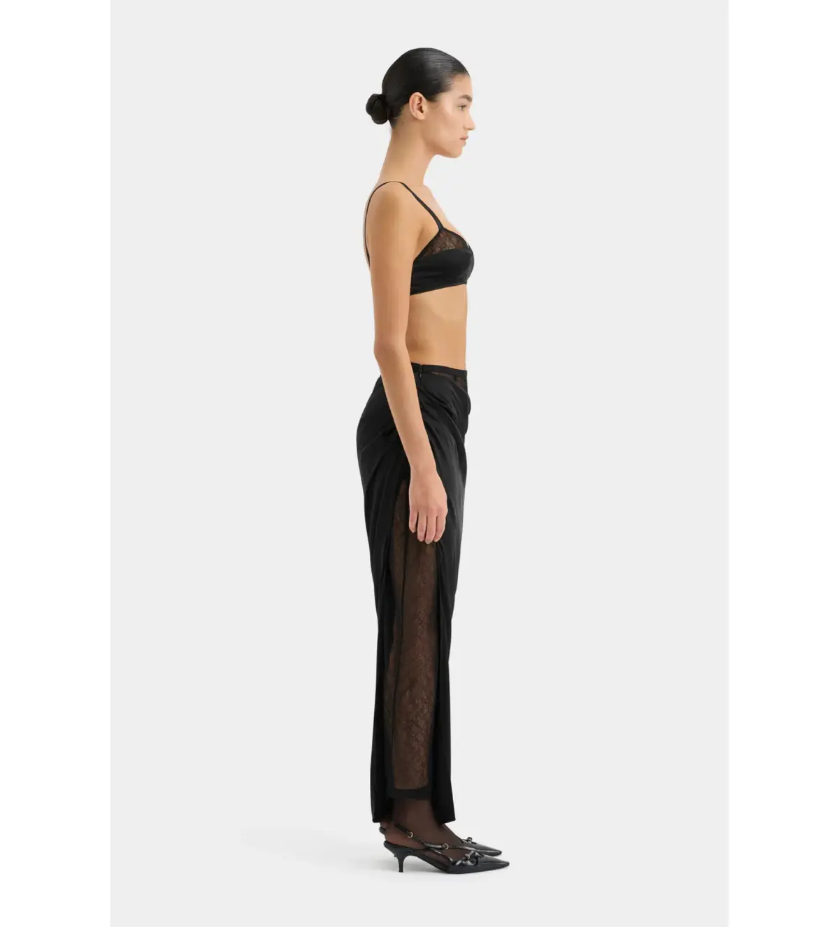 Sir The Label Dunya Draped Bralette with cardigan and skirt Size 1 - Image 2