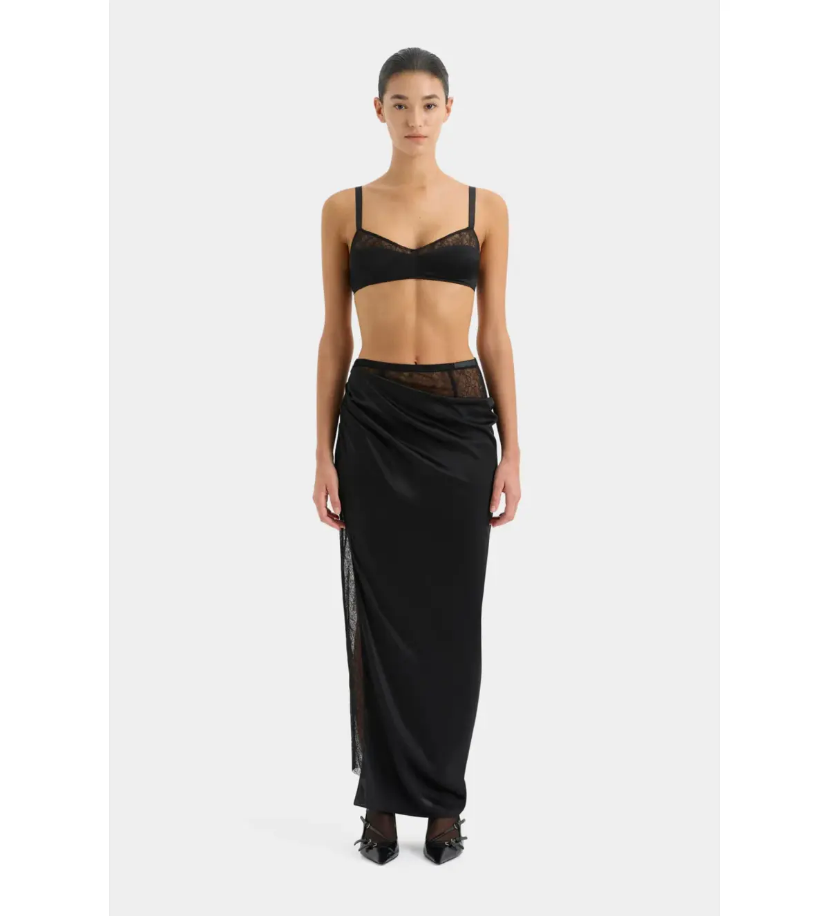 Sir The Label Dunya Draped Bralette with cardigan and skirt Size 1 - Image 1
