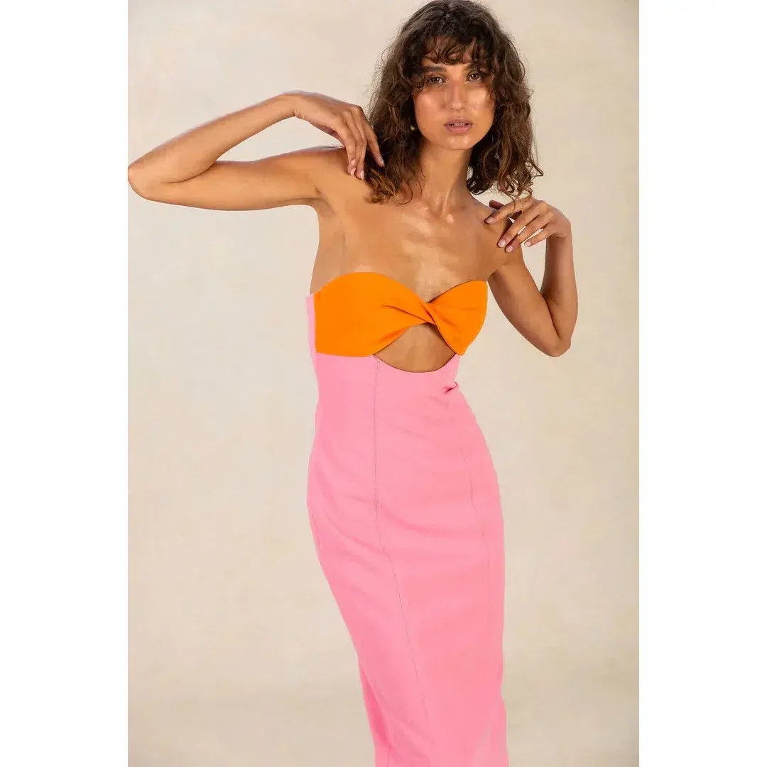 MISHA  Antonella Dress Pink Size 10 - Image 3
