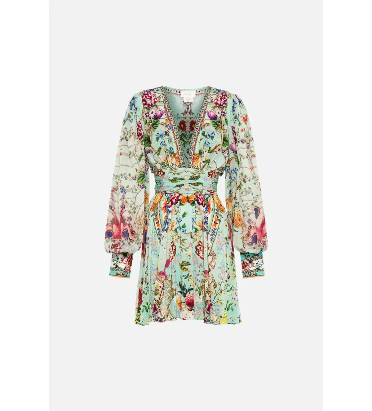 Camilla Honey Honey Short Dress With Blouson Sleeve Print Size XS / AU 8 - Image 4