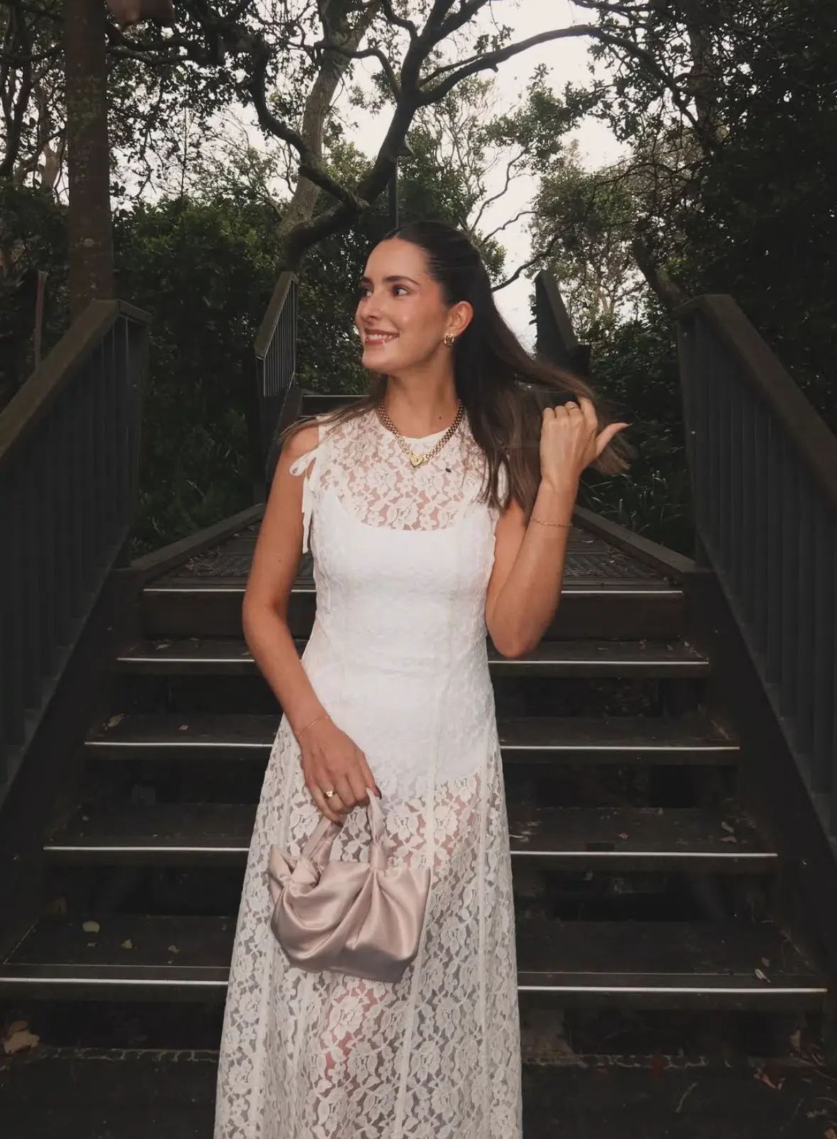 Lovaan Audrey Lace Midi Dress in Size 6 AU - Image 3
