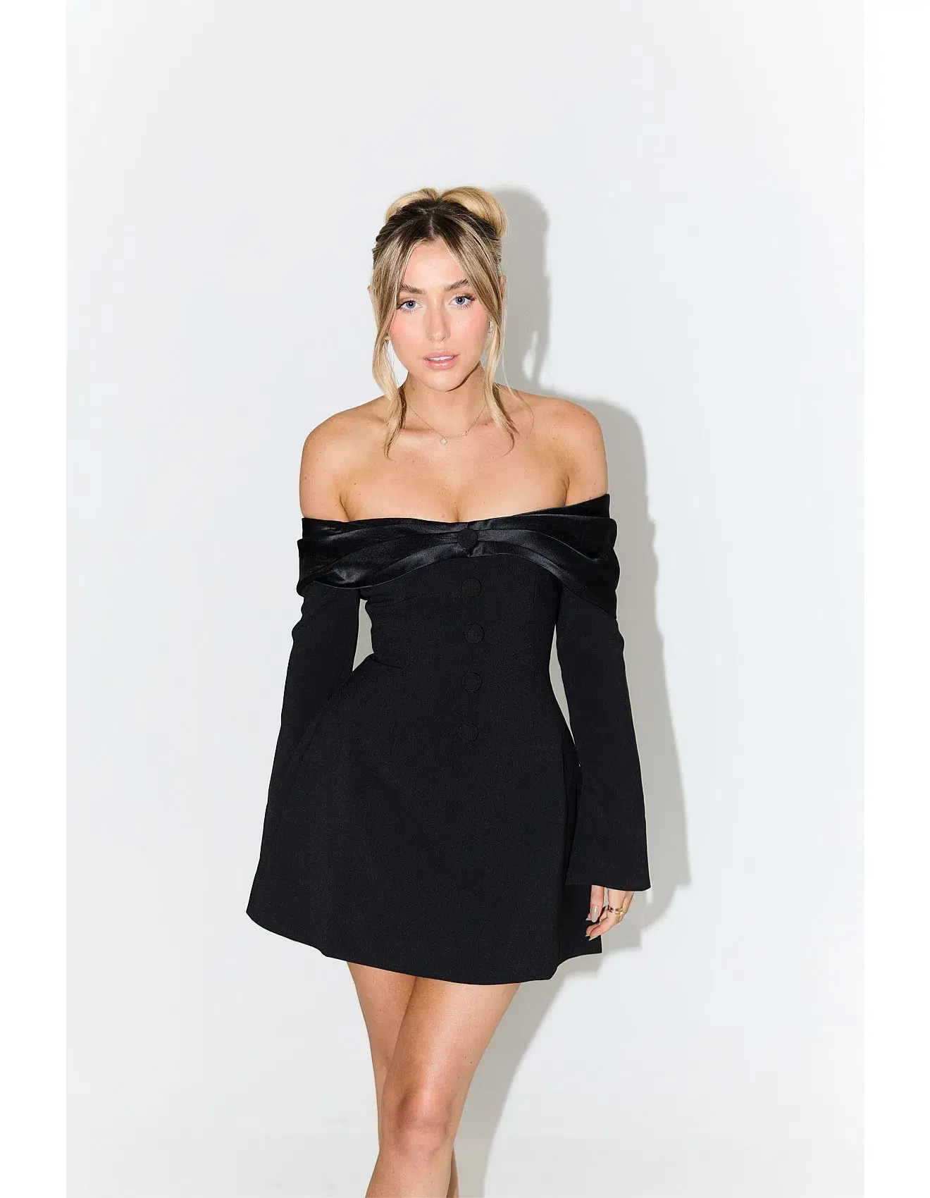 Odd Muse The Ultimate Muse Bow Mini Dress Black Size 10 - Image 1