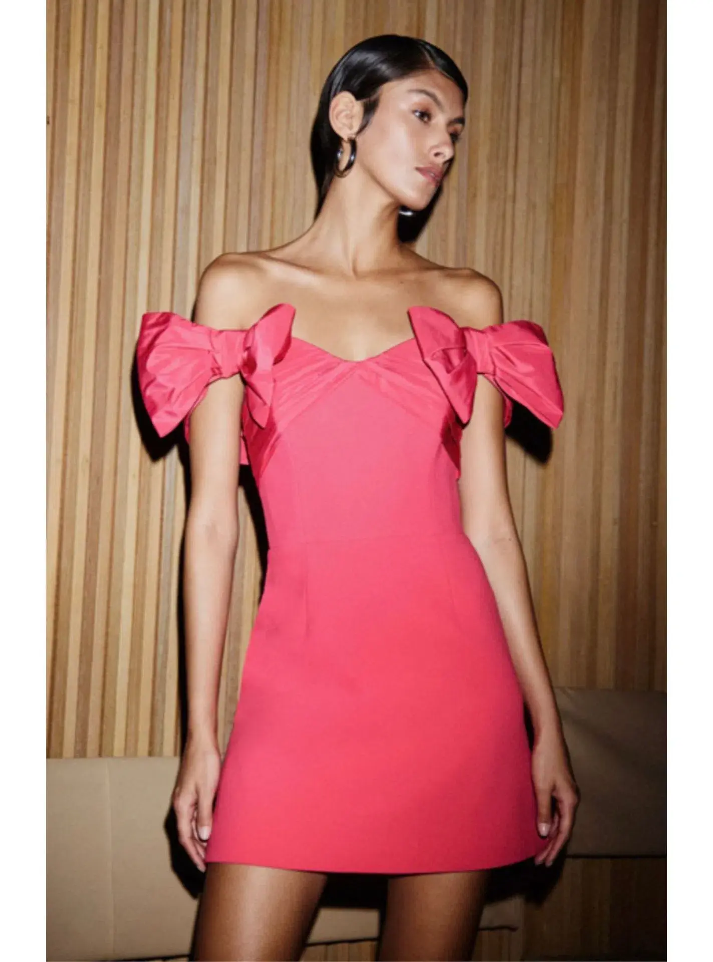 Rebecca Vallance Posey Off Shoulder Mini Dress Pink Size 8 - Image 1