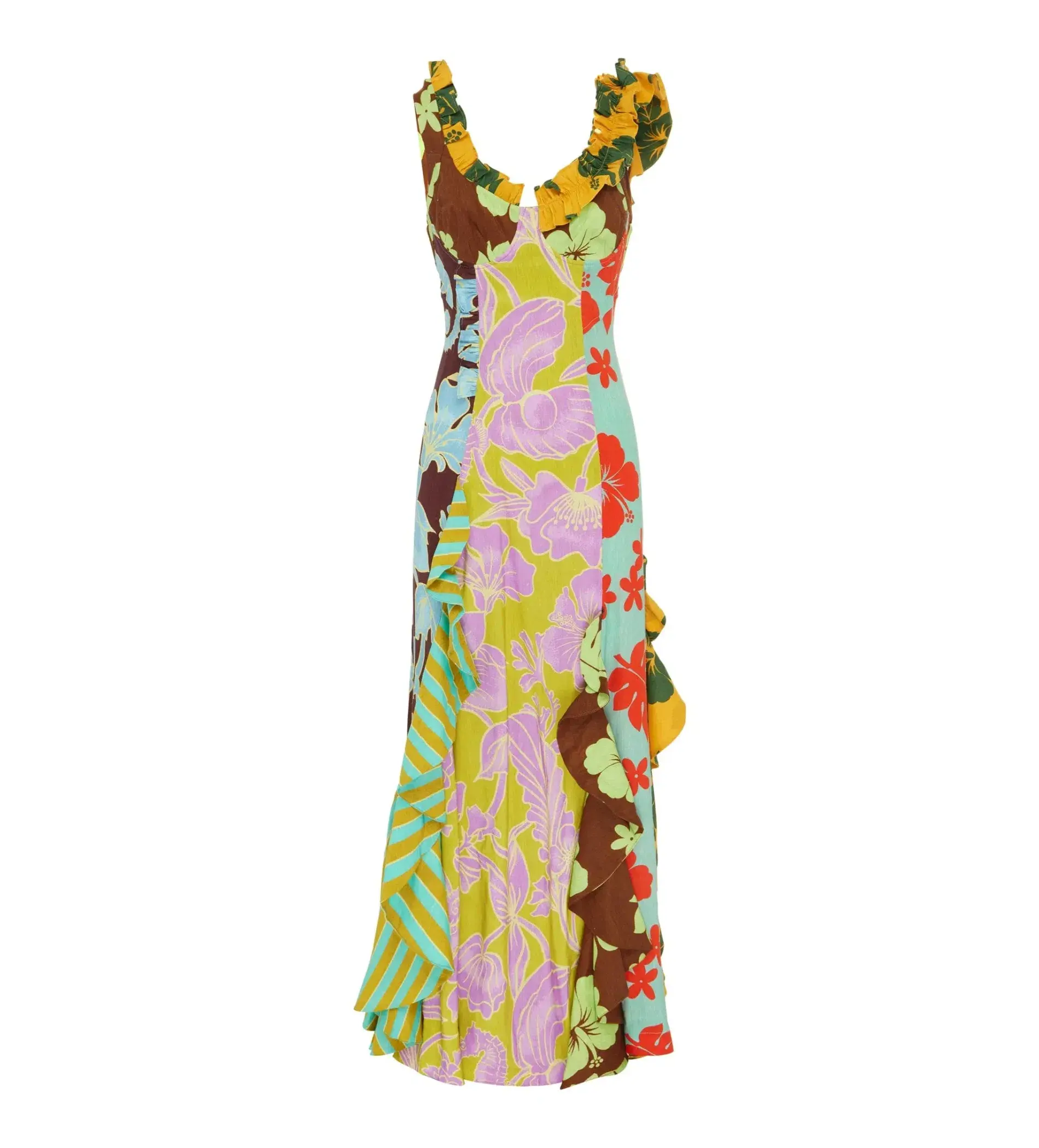 Alemais Poppy Spliced Midi Floral Dress Size 10 - Image 4