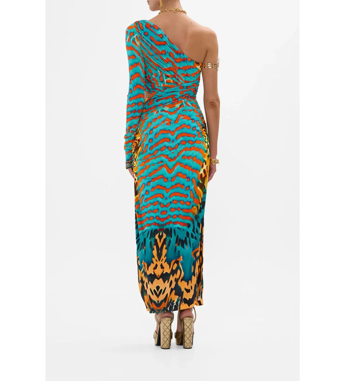 Camilla one shoulder jersey cut out dress Size AU 10 - Image 3