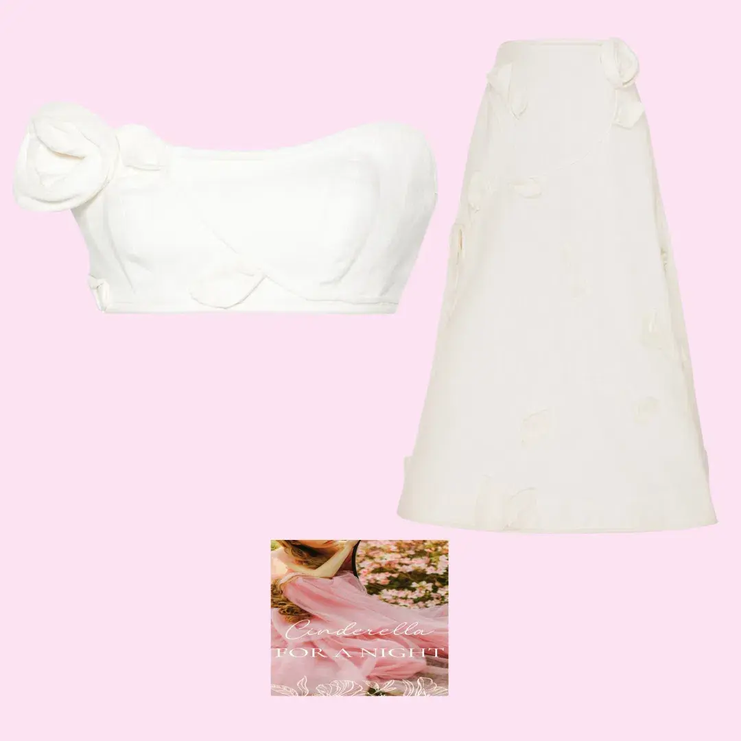 Zimmermann Matchmaker Rose Bra & Flare Skirt Set White Size AU 14 - Image 5