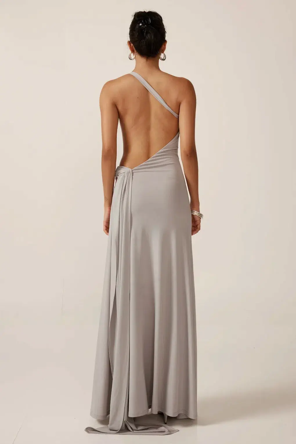 Ance Gria Gaia Gown Silver Blue Size AU 8 for rent on The Volte - main image