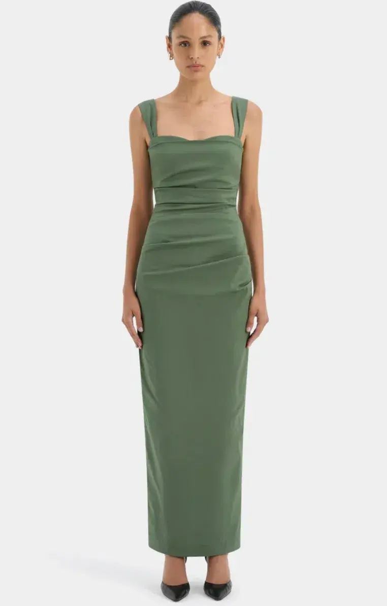 Sir The Label Florent Balconette Gown Green Size AU 12 - Image 1