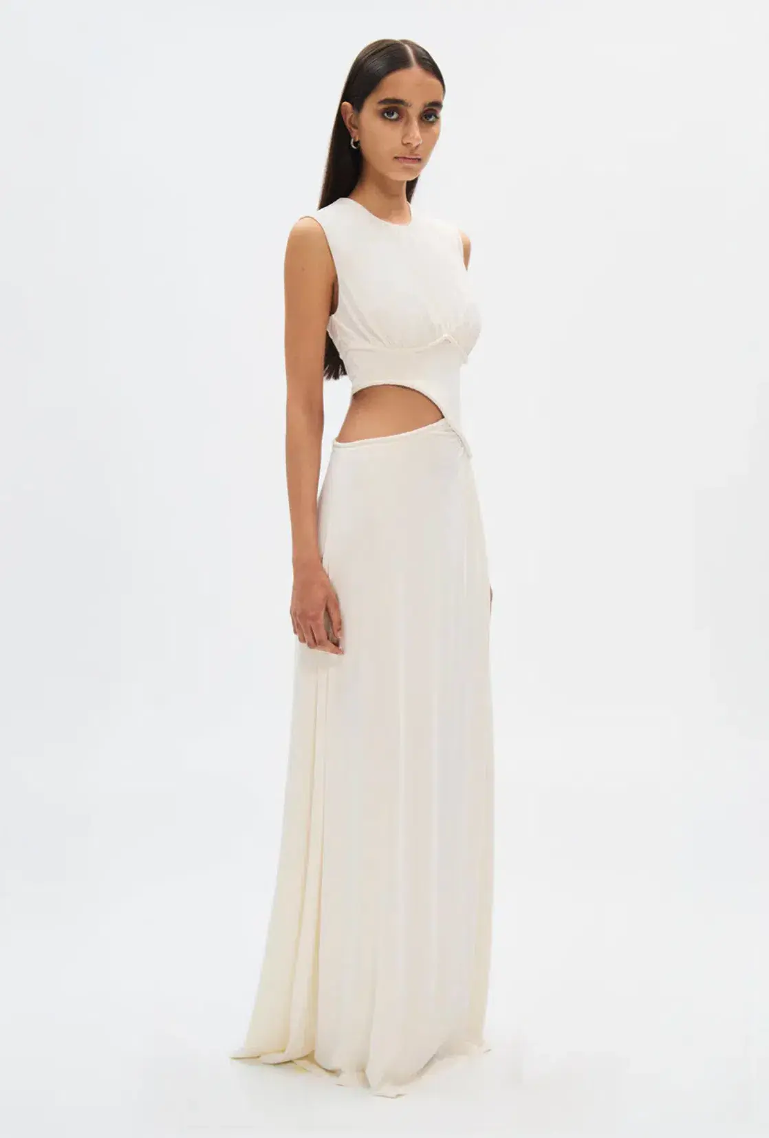 Misha Sierra Cupro Dress White Size 8/S - Image 3