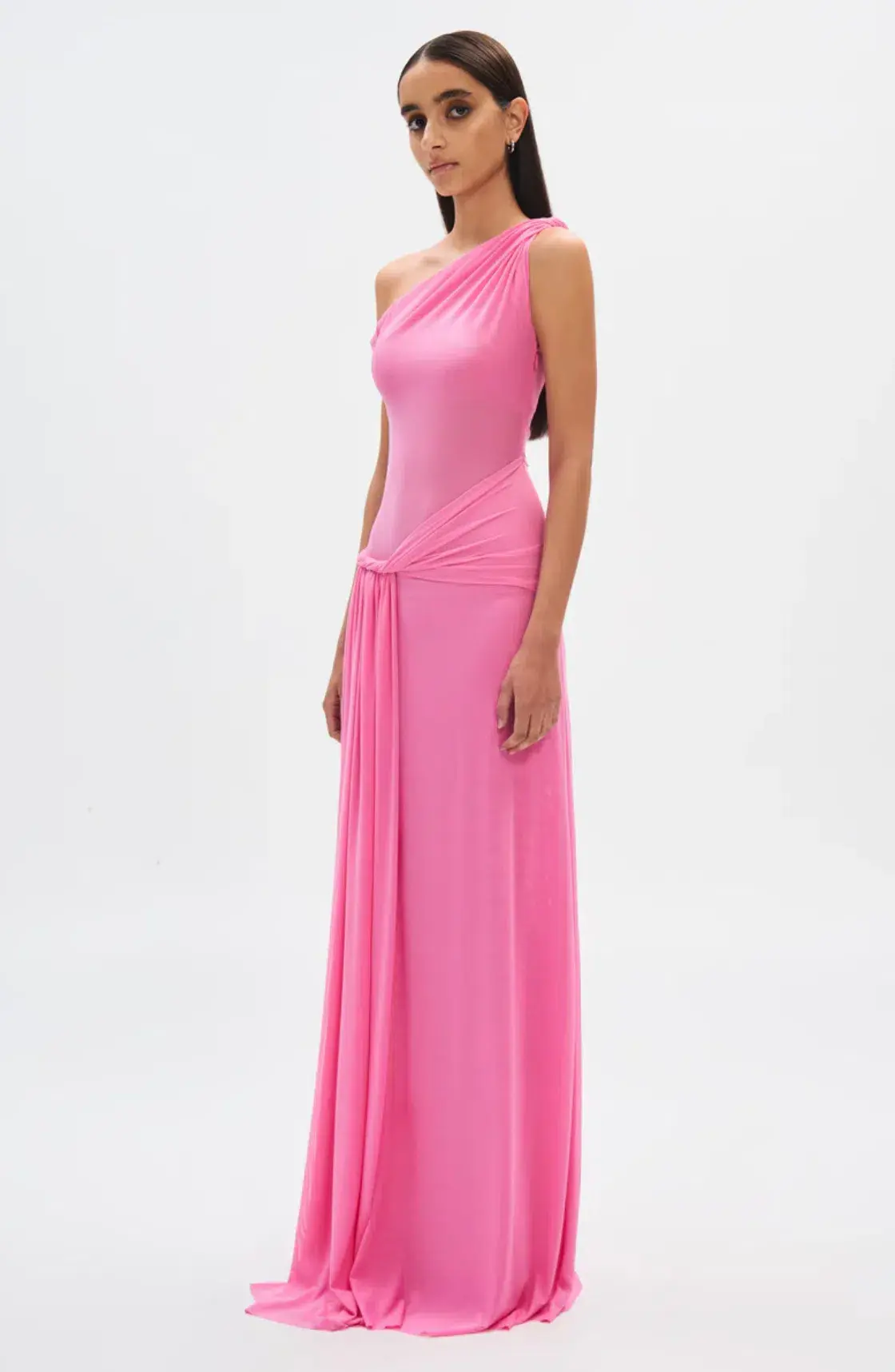 Misha Sisal Mesh Dress Pink Size 8/S - Image 2