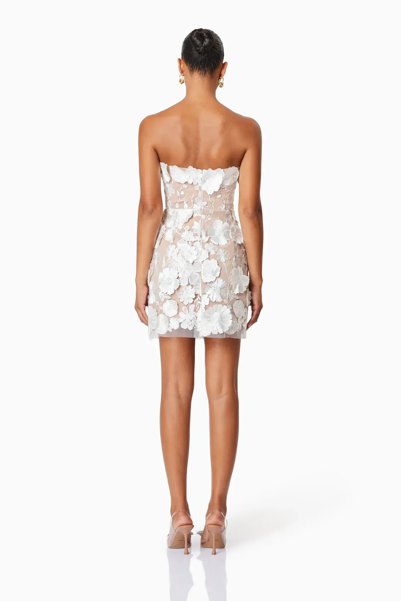 Elliatt Arabella Strapless Mini Dress In White Size 8 - Image 3