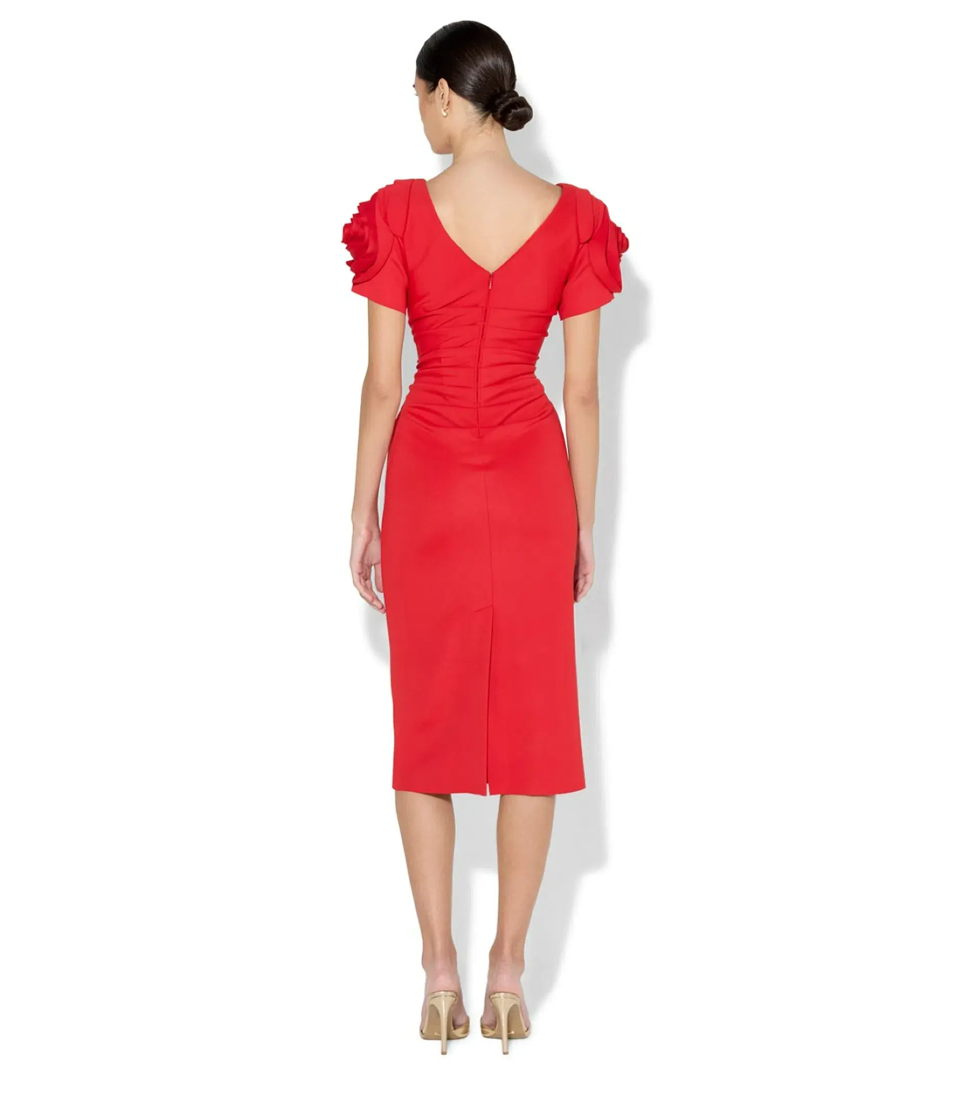 Montique Monelli Knee Length Dress Red Size 12 - Image 4