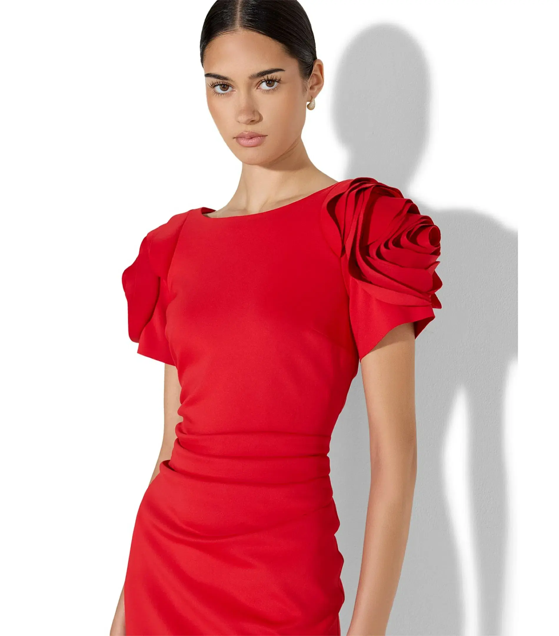 Montique Monelli Knee Length Dress Red Size 12 - Image 3