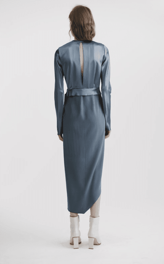 Dion Lee Bias Fold Dress Blue Size 8 - Image 1