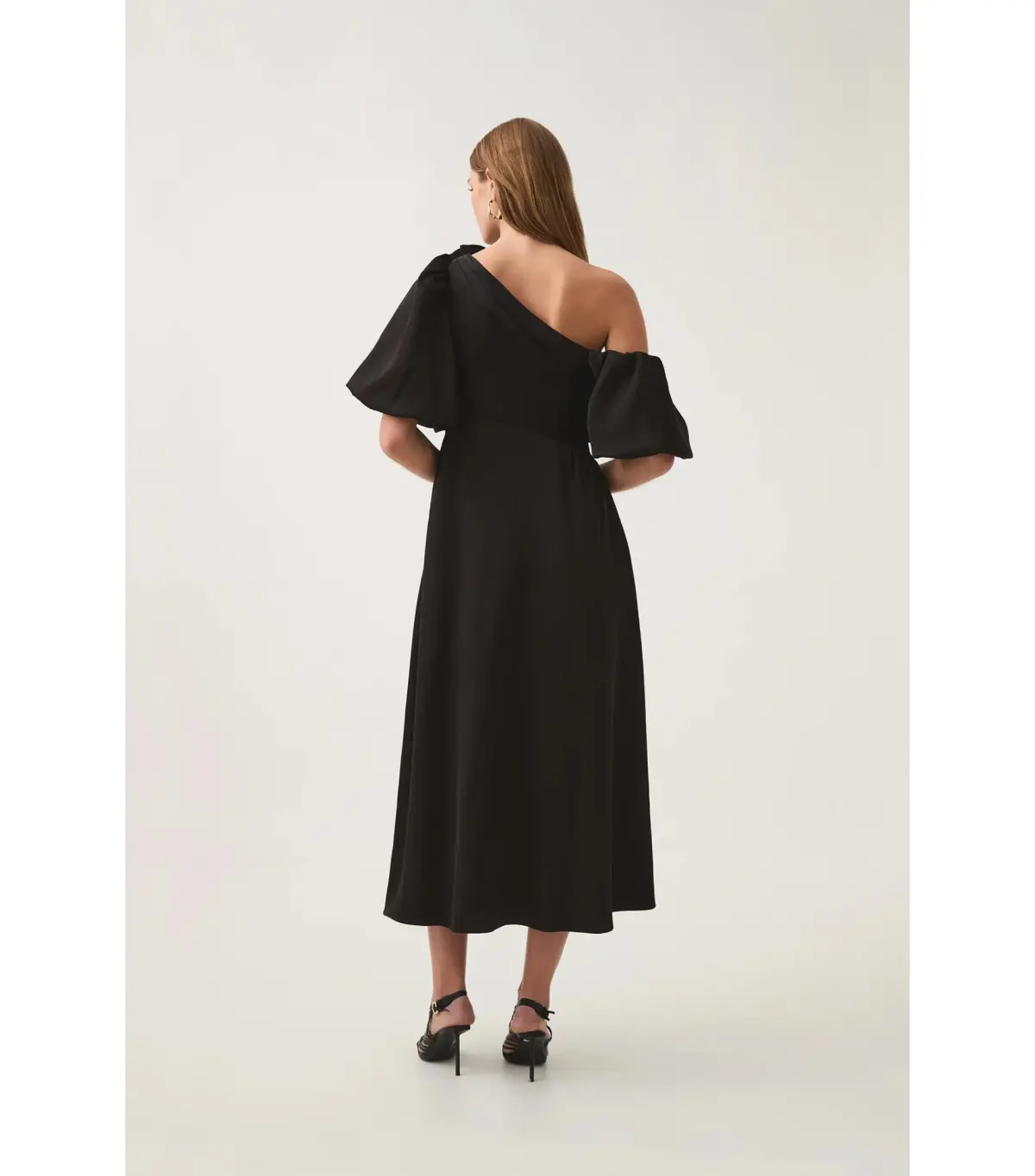 Aje Magnetic Draped Midi Dress Black Size AU 8 - Image 4