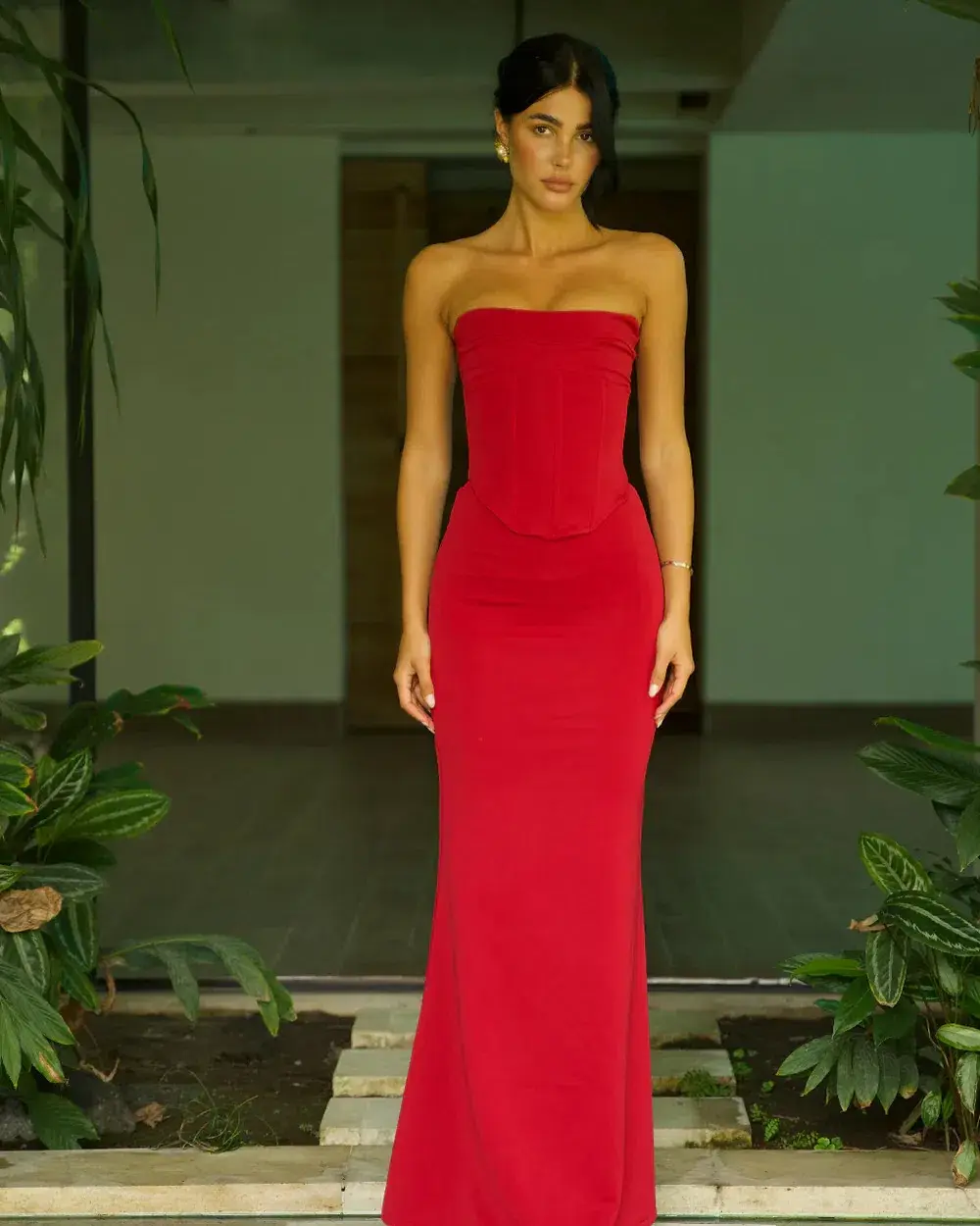 HNTR The Label Louie Gown in Wine Size 10 - Image 3