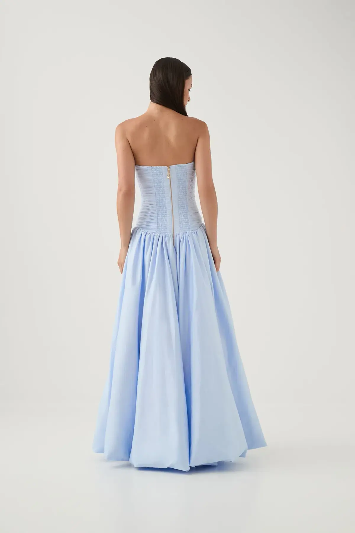 Aje Violette Bubble Hem Maxi in Pearl Blue Size 10 - Image 3