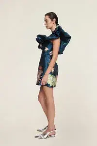 Alemais Dorian Mini Dress Navy Size AU 10 - Image 3
