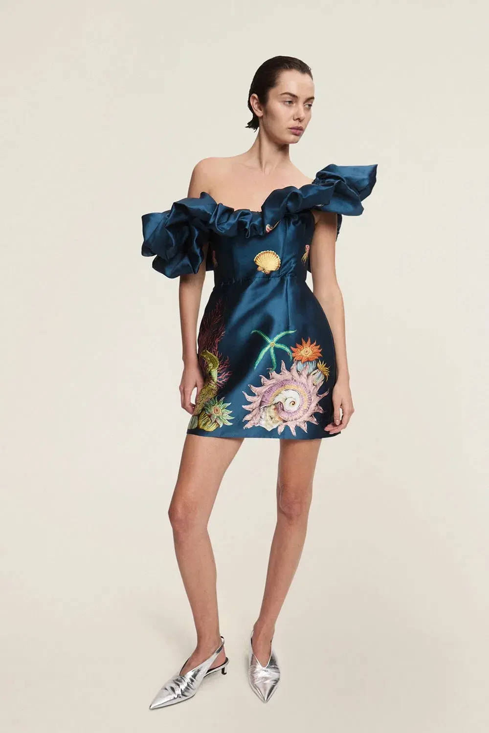 Alemais Dorian Mini Dress Navy Size AU 14 - Image 1