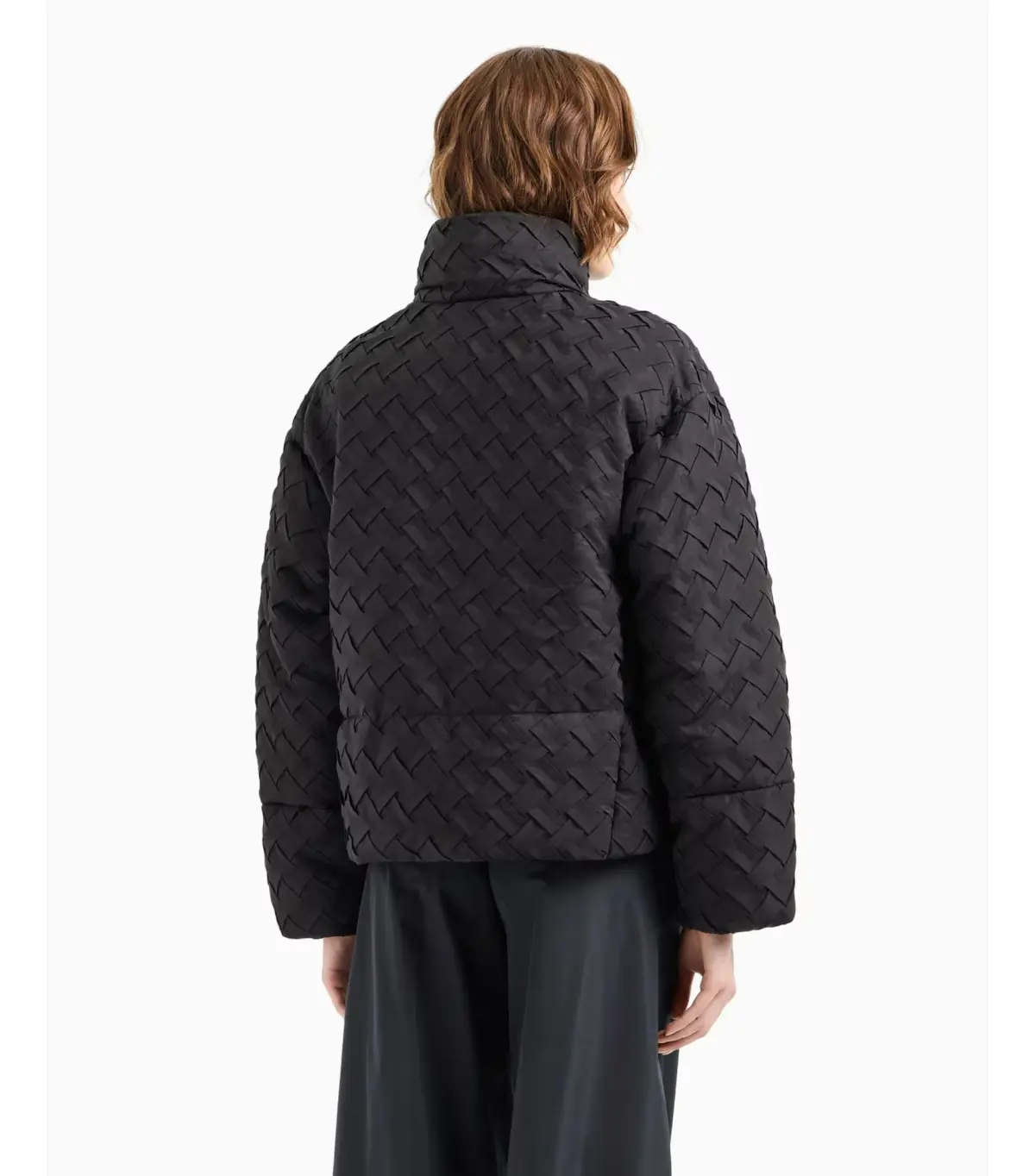 Emporio Armani Full-Zip Jacket in Woven Technical Fabric Black Size IT 48 / AU 16 - Image 4