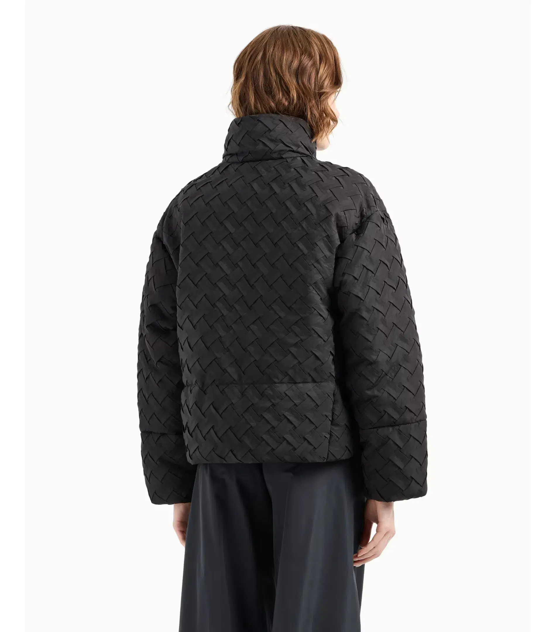 Emporio Armani Full-Zip Jacket in Woven Technical Fabric Black Size IT 48 / AU 16 - Image 4