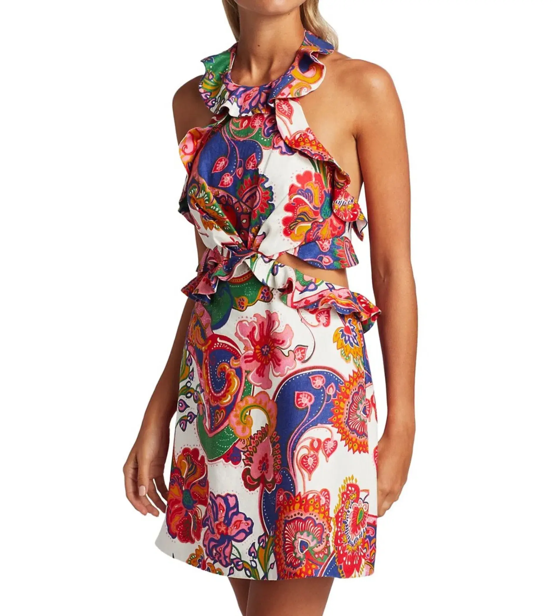 Zimmermann Lovestruck Mini Dress in Floral Paisley Size 1/AU 10 - Image 2