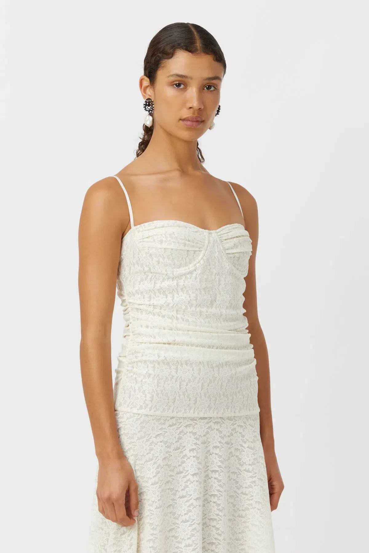 Camilla & Marc Camille Lace Maxi Dress Cream Size 8 - Image 2