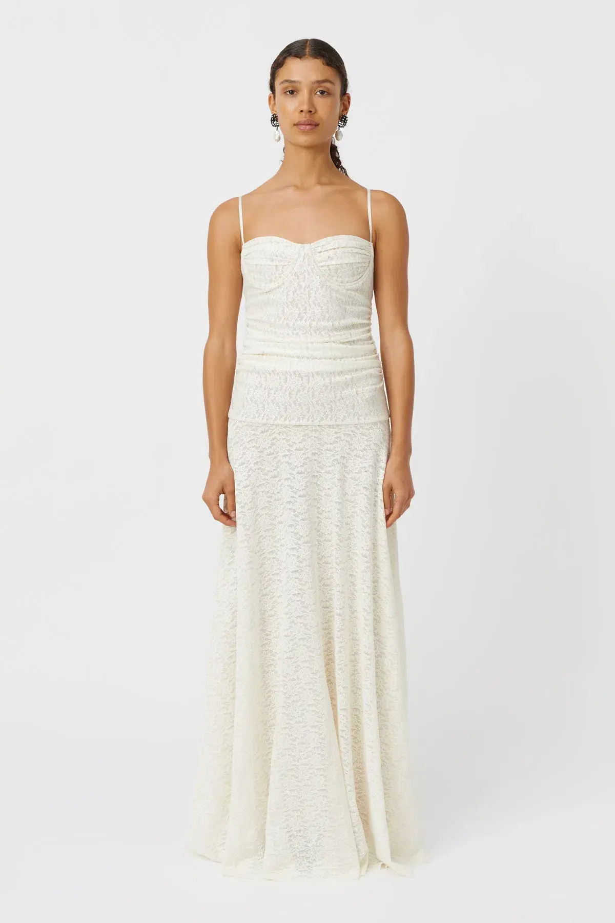 Camilla & Marc Camille Lace Maxi Dress Cream Size 8 - Image 1