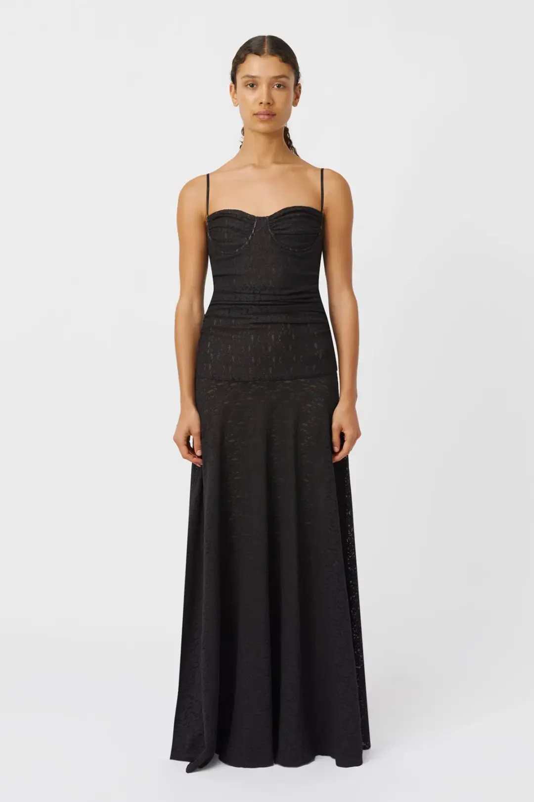 Camilla & Marc Camille Lace Maxi Dress Black Size 8 for rent on The Volte - main image