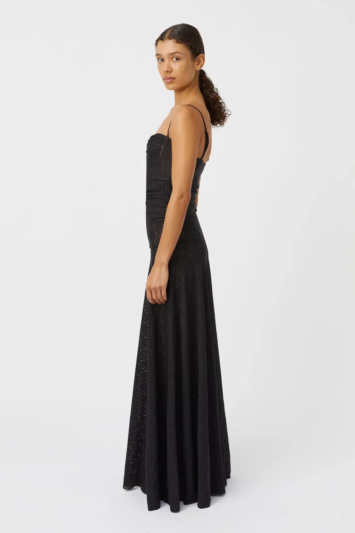 Camilla & Marc Camille Lace Maxi Dress Black Size 8 - Image 4