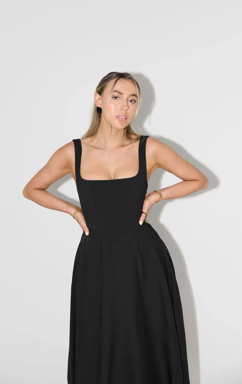 Odd Muse The Ultimate Muse High Waist Square Neck Midi Dress Size S / AU 8 - Image 1