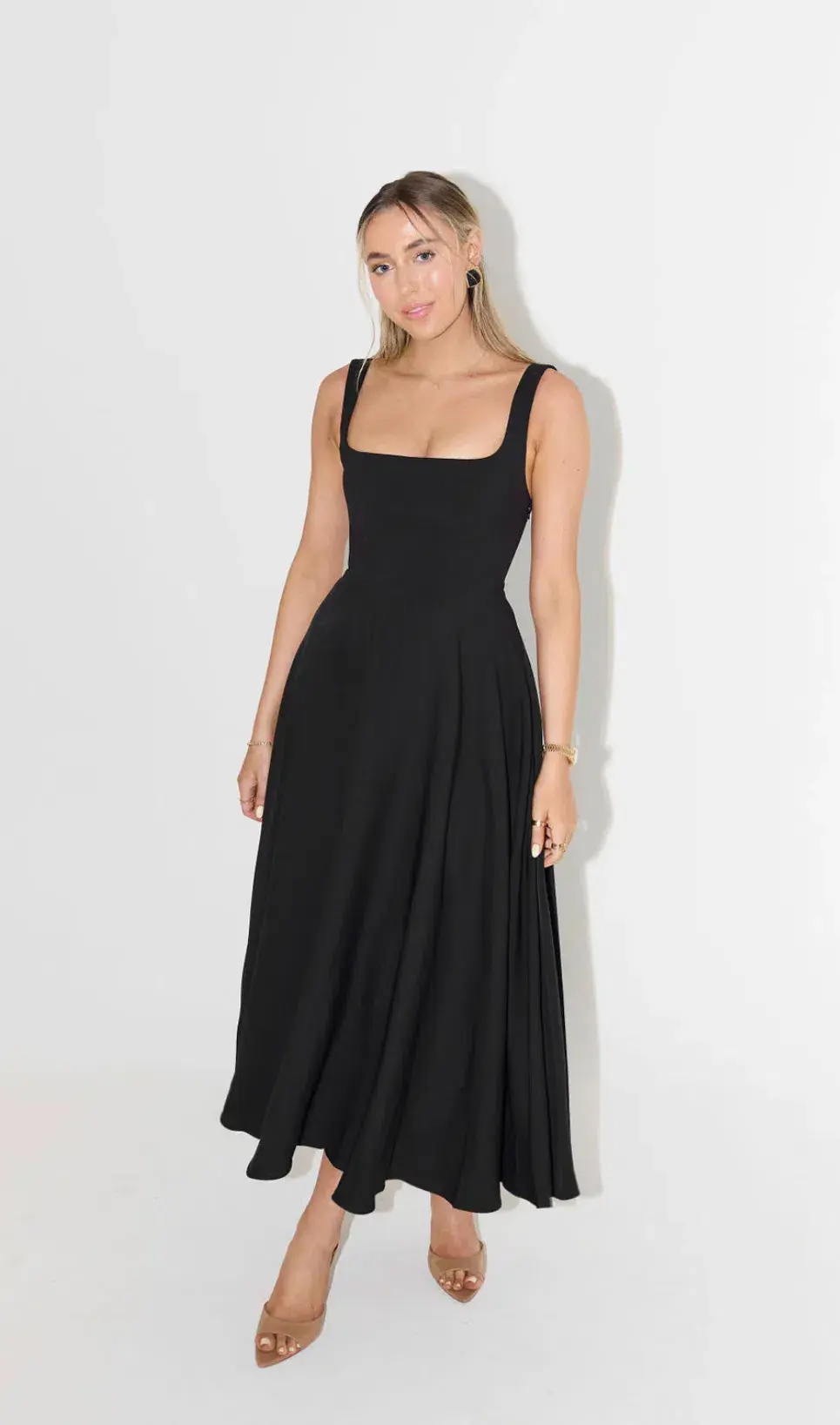 Odd Muse The Ultimate Muse High Waist Square Neck Midi Dress Size S / AU 8 - Image 2