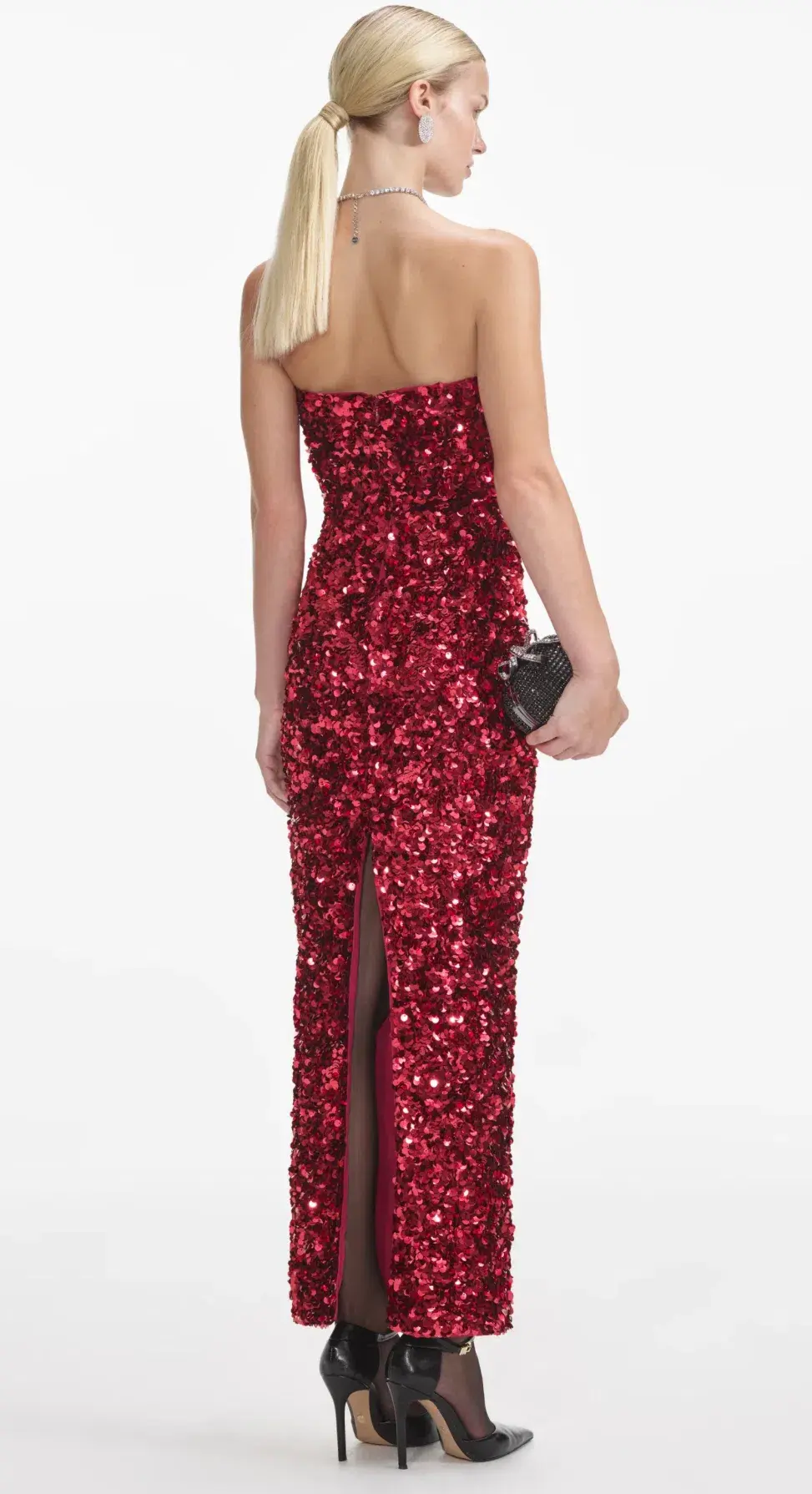 Self Portrait 3D Maxi Dress in Red AU 6 XS  - Image 4