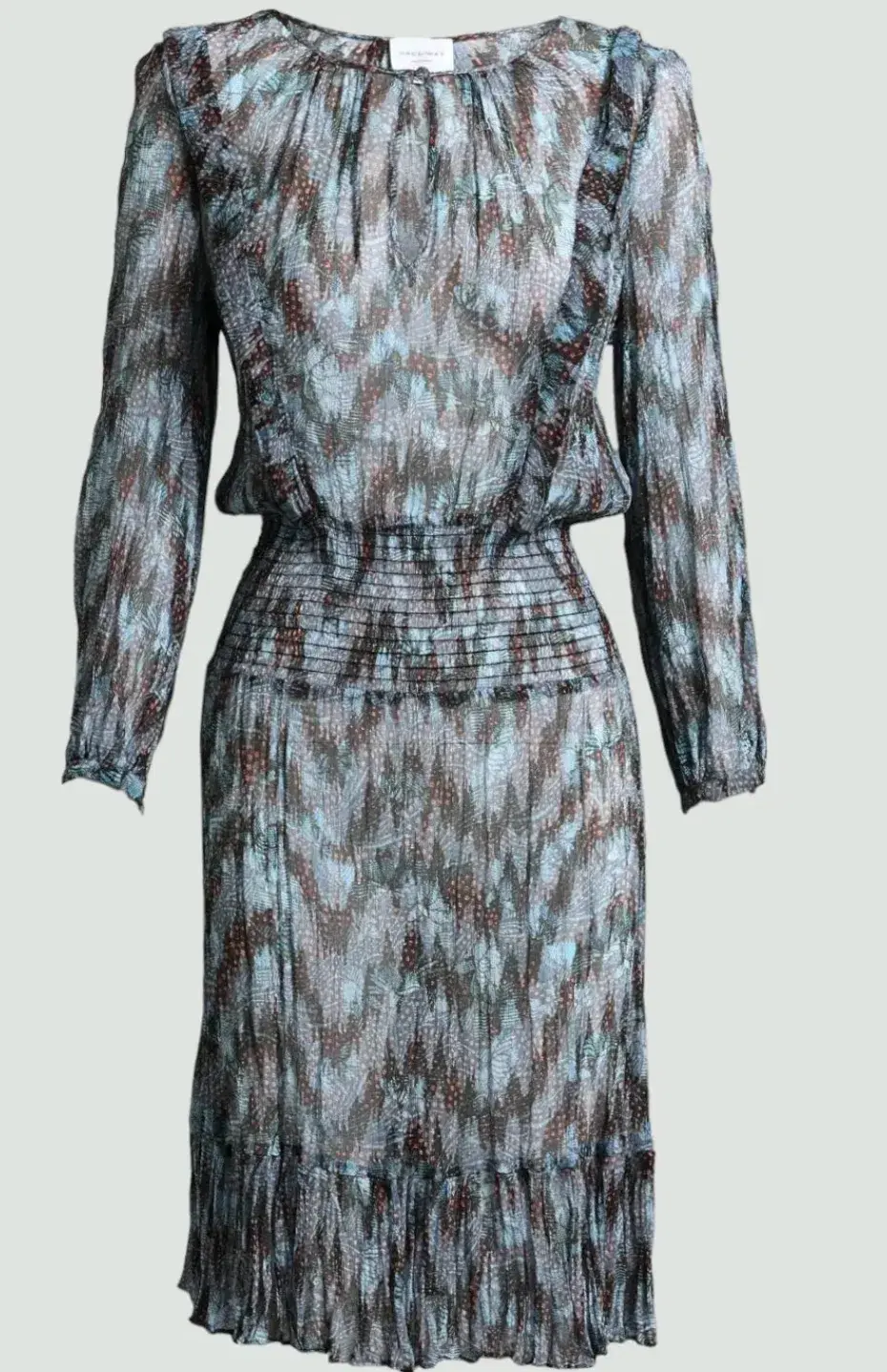 Once Was Silk Midi Multi with Cotton Slip Size 8  - Image 1