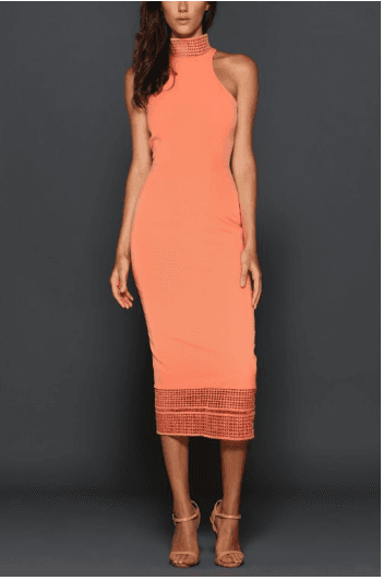 Elle Zeitoune Tasha Dress Orange Size 6 - Image 1