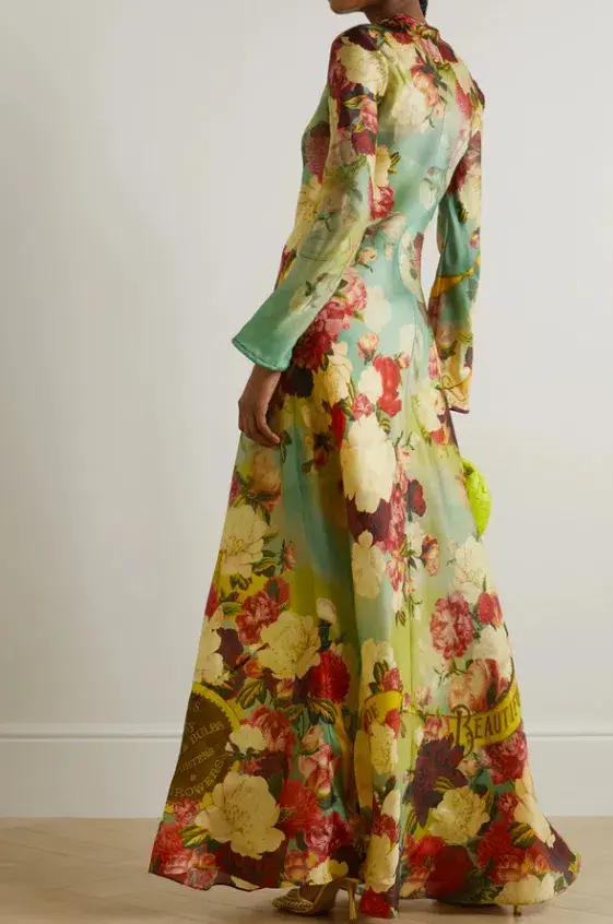 Zimmermann Wonderland Silk Bias Maxi Slip Dress Size AU 12 - Image 2