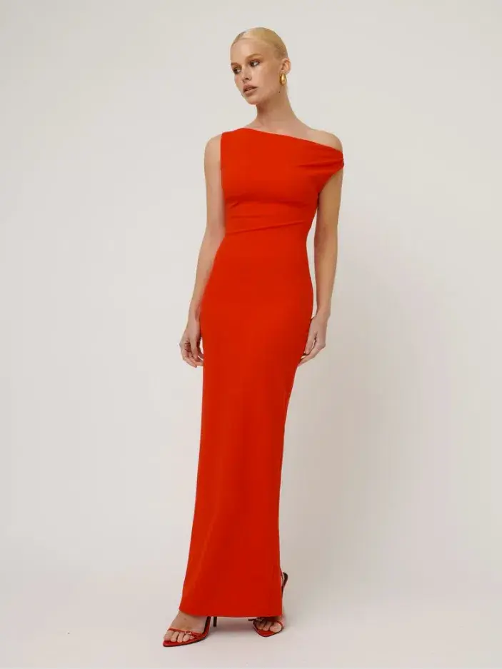 Effie Kats Inaya Gown Cherry Red Size AU 8 - Image 1