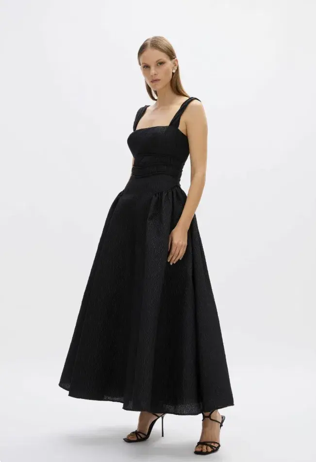 Rachel Gilbert Sophia Strap Dress Black Size AU 10  - Image 5