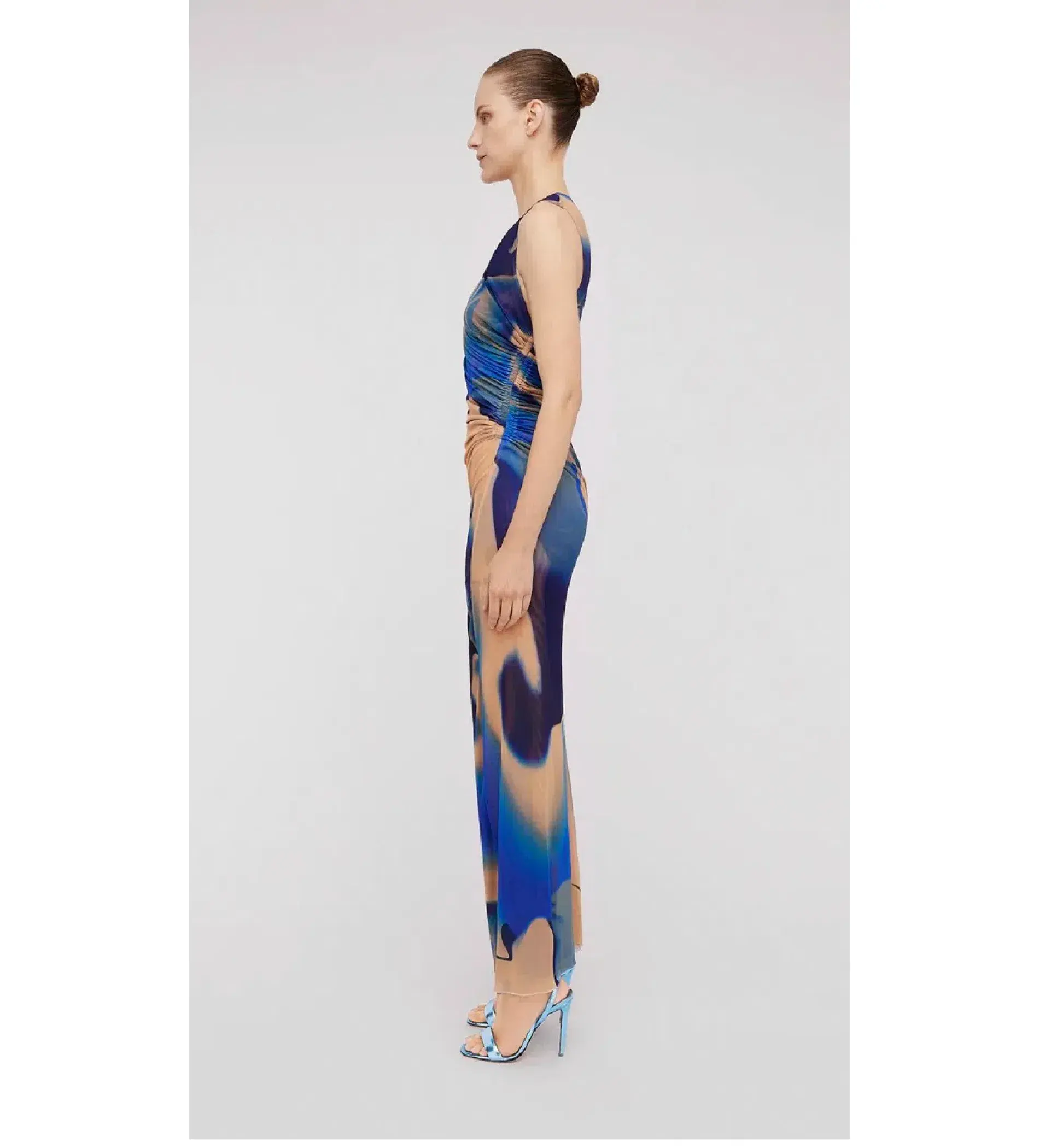 Scanlan Theodore Italian Watercolour Print Maxi Dress Multi Size AU 10 - Image 2