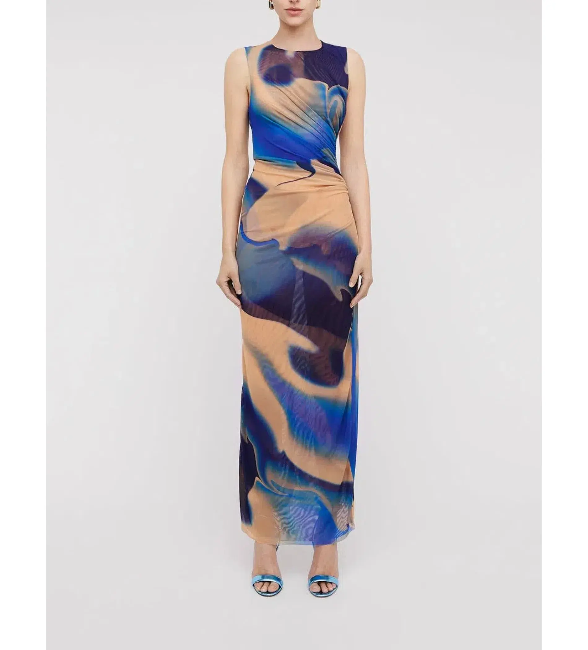 Scanlan Theodore Italian Watercolour Print Maxi Dress Multi Size AU 10 - Image 1
