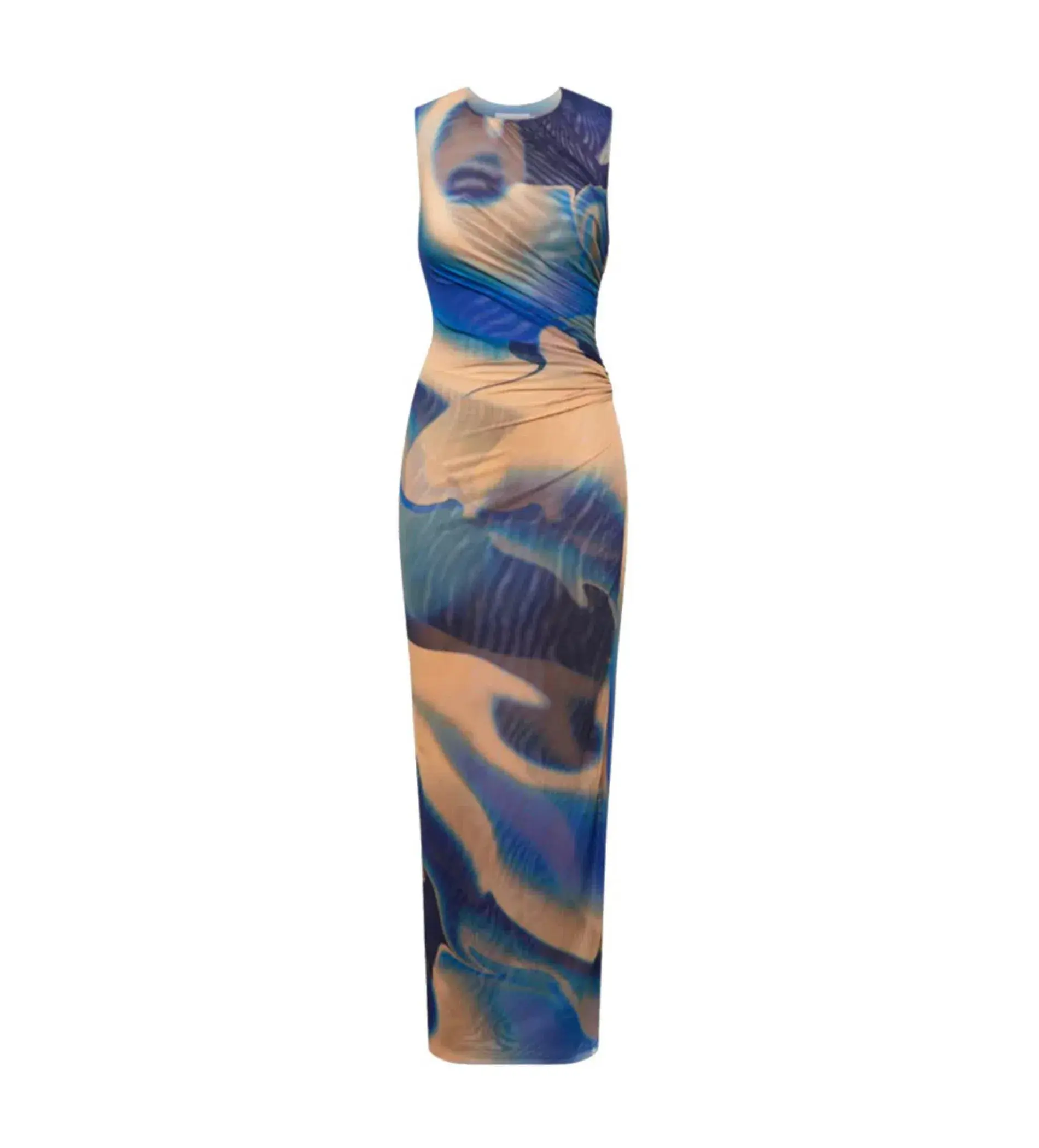 Scanlan Theodore Italian Watercolour Print Maxi Dress Multi Size AU 10 - Image 4