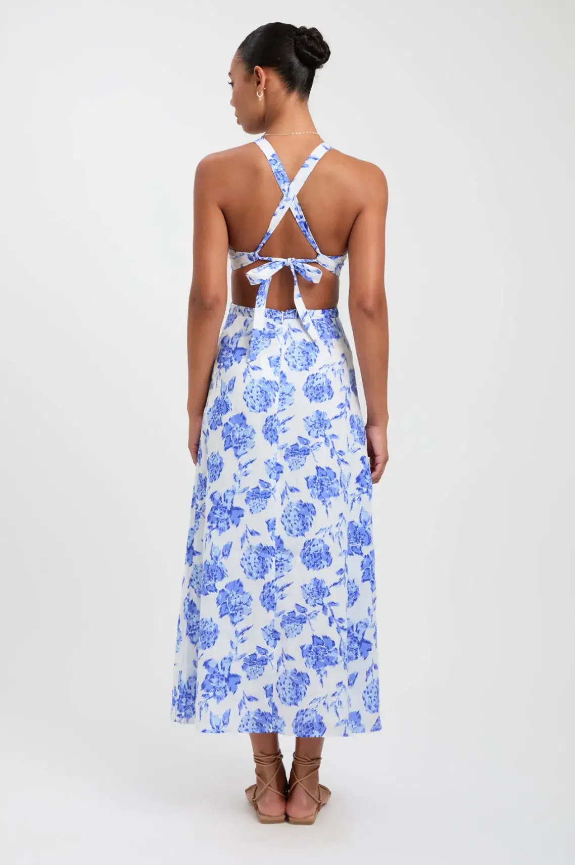 Kookai Genevieve Tie Maxi Dress Floral Size 6 - Image 3