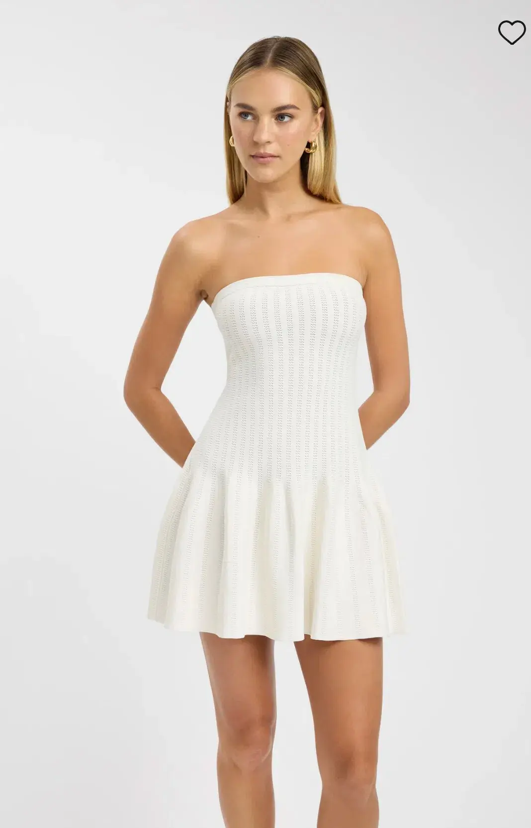 Kookai Belle Mini Dress Cream Size 6 - Image 1