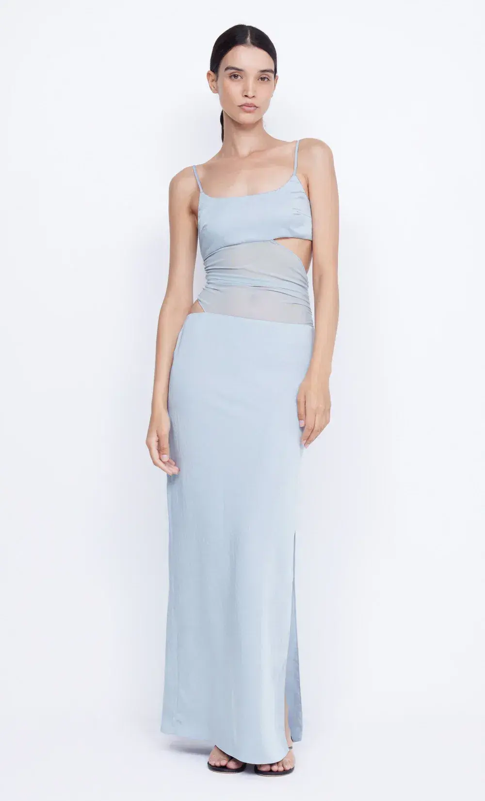 BEC & BRIDGE MARI LOU ASYM MAXI DRESS DOVE BLUE SIZE AU 8 - Image 1