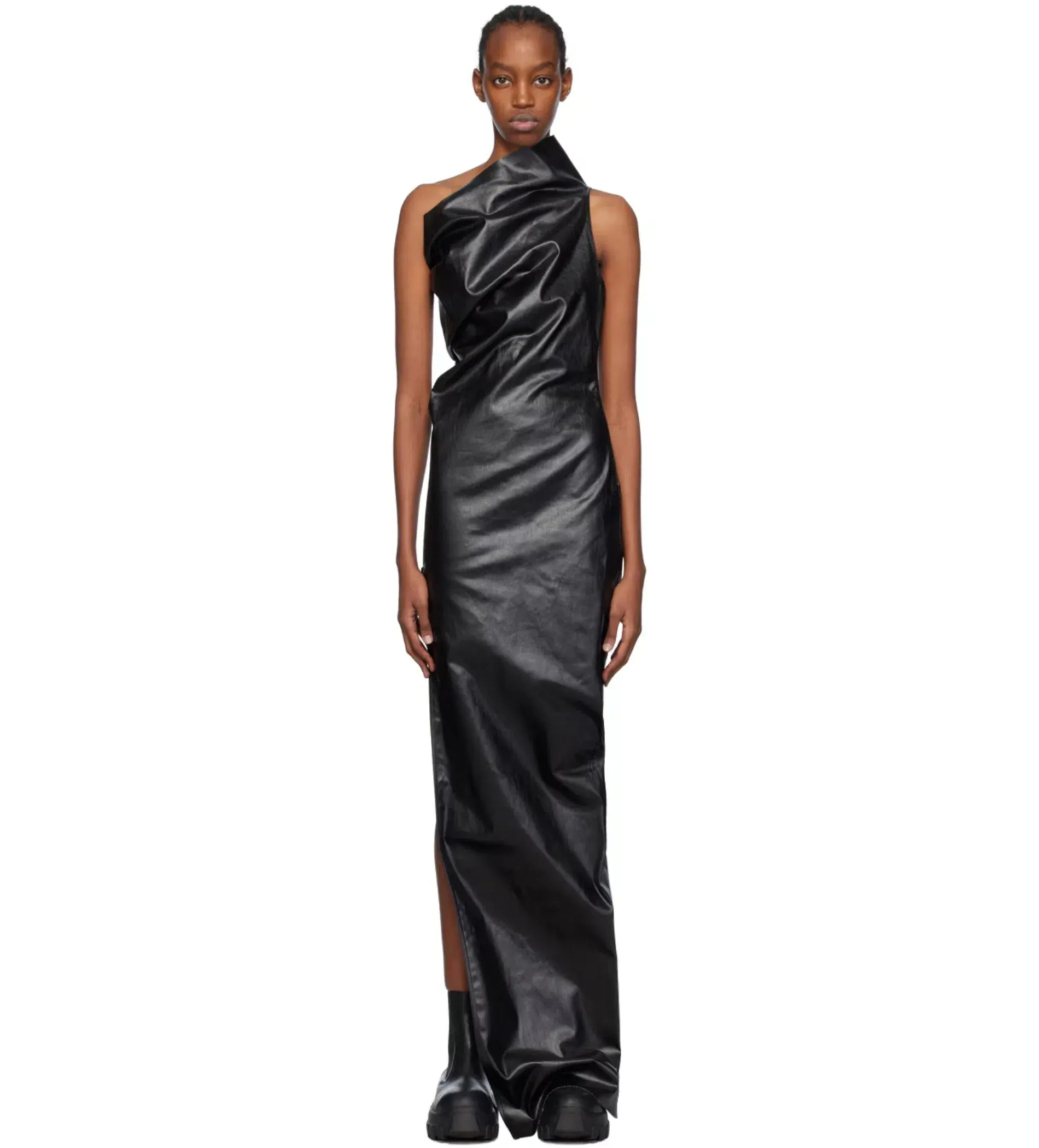 Rick Owens Black Athena Gown Black Size  8 - Image 3